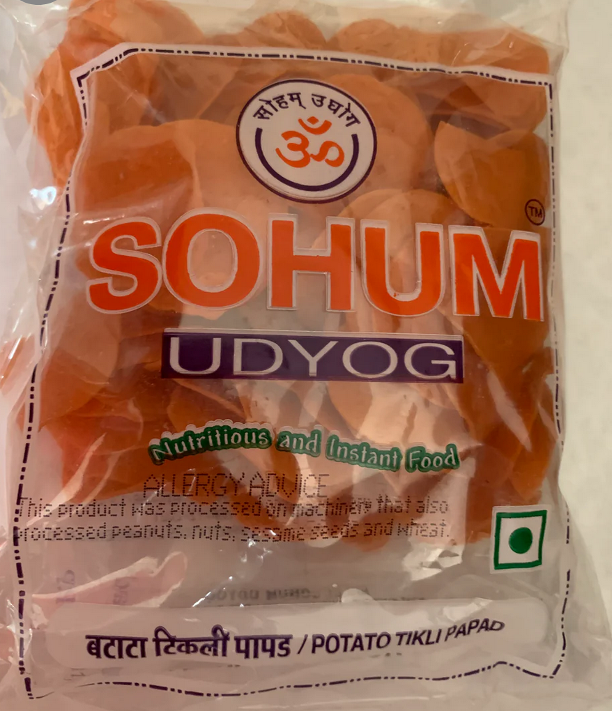 Red Chilli Potato Tikli Papad  (100g)