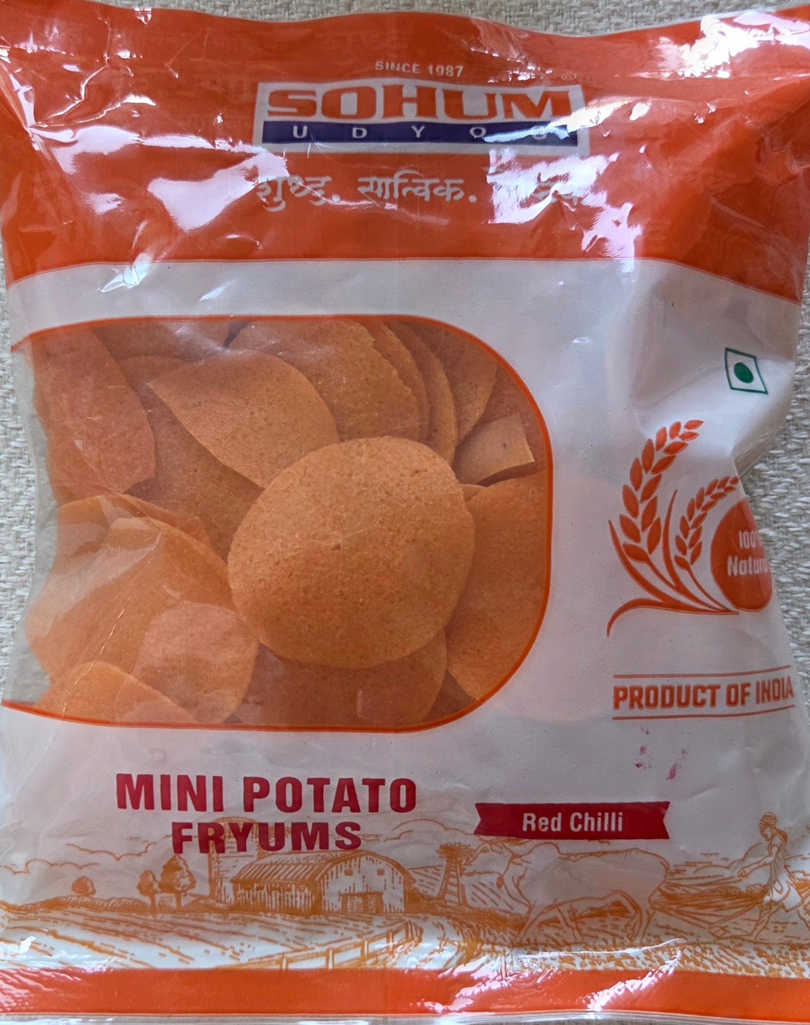 Red Chilli Potato Tikli Papad  (100g)